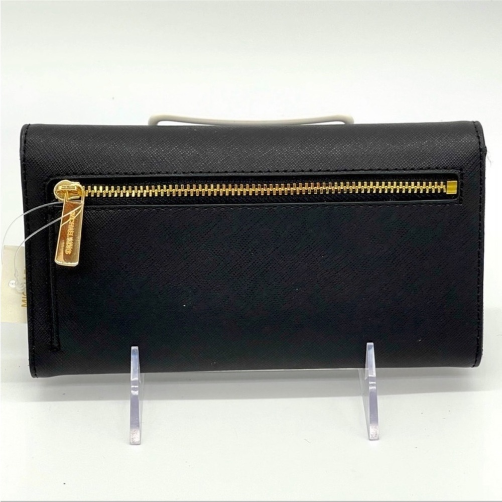 Michael Kors Trifold Wallet Black Leather - Picture 6 of 8